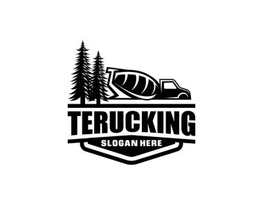 Kamyon Taşımacılığı logo vektör simgesi illüstrasyonu