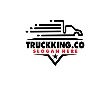 Lojistik ve dağıtım şirketi logosu tasarım şablonunun çizim grafik vektörü