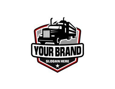 Beyaz arka planda Amerikan kamyon logosu