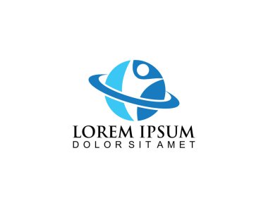 Sağlıklı İnsanlar ve Kenevir Yaprağı logo tasarım şablonu