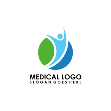 Insanlar logo şablonu, Hand ile Sağlık Logosu. Steteskop Sağlık Hizmetleri Kalp şekli logosu.