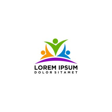 Tıbbi sembol, Hand ile Sağlık Hizmetleri logosu. Stetoskop, kalp şeklinde bir logo. Daire logosu ve illüstrasyonu olan tıbbi vektör