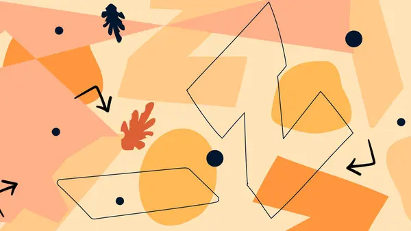 Geometrik şekiller ve sanatsal elementlerle çağdaş bir kompozisyon. Yumuşak pastel renklerde estetik modern tasarım. Arkaplan, duvar sanatı, kırtasiye ve dijital projeler için harika.