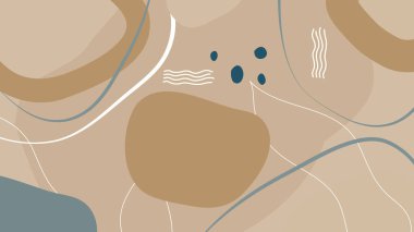 Dalgalı çizgileri, nötr gölgeleri ve dinamik kompozisyonları olan zarif soyut sanat eserleri. Web sitesi geçmişi, sunumlar ve yaratıcı tasarımlar için mükemmel. Estetik ve modern illüstrasyon tarzı.