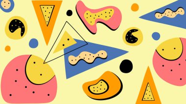 Renkli çizgileri olan yaratıcı dijital sanat, eğlenceli eğriler, soyut şekiller ve açık arkaplana elle çizilmiş anlamlı karalamalar. Moda görsel projeler ve sanatsal temalar için elverişli.