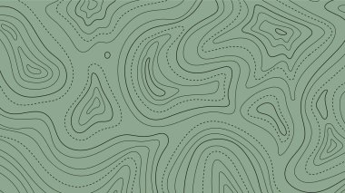 Soluk yeşil tonlarda sanatsal yükseklikten esinlenilmiş topoğrafya çizimi. İnce coğrafya görselleri ve minimalist sanat için mükemmel..