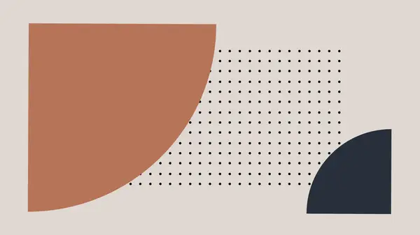 Kalın yay şekilleri ve açık bej arkaplandaki noktalardan oluşan modern soyut kompozisyon, temiz, minimal ve yapılandırılmış görsel tasarım sunar..