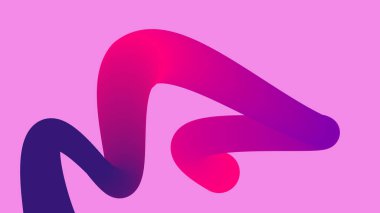 Canlı turuncu ve pembe felçli yumuşak pembe arka planda dönüyor. Modern sanatsal soyut çizimler teknoloji veya yaratıcı medya için mükemmel.