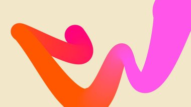 Açık krem arka planda turuncu ve pembe fırça darbeleri, göz alıcı dijital çizimler ve oyuncu markalar için mükemmel..