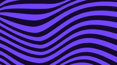 Derin mor bir taban üzerinde koyu dalgalı siyah çizgiler modern, anlamlı ve ritmik bir görsel oluşturur..