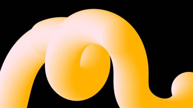 Yumuşak ışıklandırmalı ılık sarıda yumuşak sıvı tüp tasarımı. Karşıtlık ve görsel vurgu için siyaha ayarlayın.