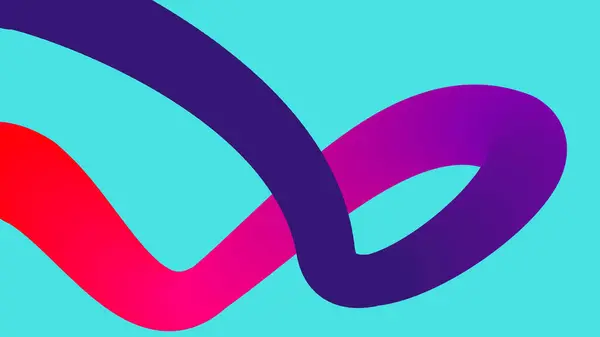 Cyan arka planda kavisli fırça darbesi çizimi. Canlı modern tasarım dijital sanat, teknik kapaklar ve soyut görseller için idealdir.