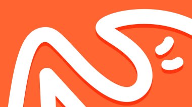 Temiz beyaz kıvrımları ve parlak turuncu kıvrımları olan yaratıcı soyut kompozisyon. Markalaşma, web siteleri ve dijital ortam için tasarlandı.