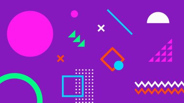 Canlı şekiller, noktalar ve çizgilerle kalın görsel kompozisyon. Yaratıcı markalaşma ve gençlik odaklı içerik için mükemmel.