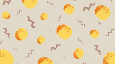 Gölge efektli bej üzerinde yüzen küp peynir kalıpları. Temiz ve canlı süt ürünleri illüstrasyonu.