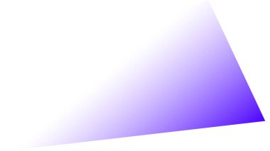 Kalın üçgen element, koyu mordan beyaza doğru soluyor, çarpıcı bir modern soyut görsel sunuyor..