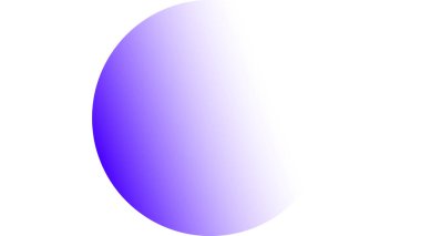 Asgari soyut tasarım canlı mor eğimli dairesel şekil solup beyaza dönüşüyor, modern görseller için mükemmel..