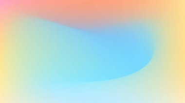 Pürüzsüz bir cyan eğrisi pastel pembeler ve sarılarla birleşerek tasarım kullanımı için yumuşak ve modern bir arkaplan oluşturur..