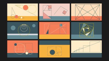 Modern minimetrik kompozisyon, temiz çizgiler ve klasik renk paletinde yapılandırılmış formlar. Yaratıcı ve sanatsal projeler için ideal.