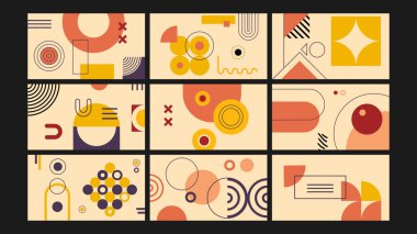 Sessiz toprak tonlarında en az şekilli, temiz geometrik tasarım. Modern geçmişe dönük görseller, web tasarımı, markalaşma ve yaratıcı arka planlar için ideal.