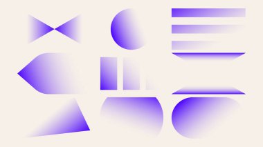 Beyaz üzerine mor eğimli elementlerle Geometrik soyut sanat, temiz, modern grafik tasarımı veya dijital dekor için mükemmel.