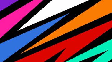 Pembe, mavi, su ve sarı çizgileri olan cesur neon esinlenilmiş arka plan. Canlı dijital projeler, kentsel sanat ve genç görsel temalar için ideal.