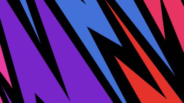 Mor, turuncu ve deniz mavisi çizgileriyle soyut bir arkaplan. Cesur geometrik tasarım posterler, dijital sanat eserleri ve enerjik görseller için mükemmeldir..