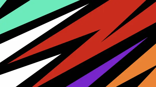 Güçlü mor, kırmızı ve mavi elementlere sahip açısal soyut arkaplan. Cesur hareketi ve çağdaş görsel tarzı yakalayan grafik tasarımı.