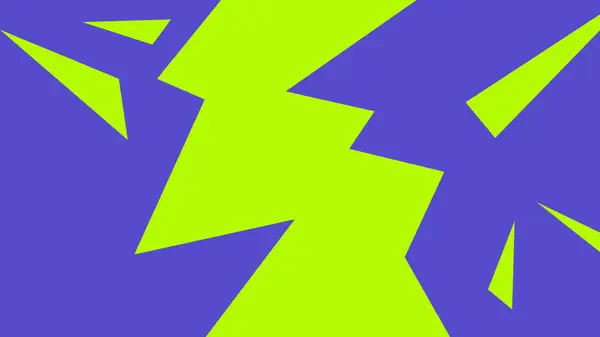 Açısal neon yeşil formlar mor bir arkaplan boyunca patlayarak, pop enerjisiyle dolu keskin ve modern bir arkaplan oluşturuyor..