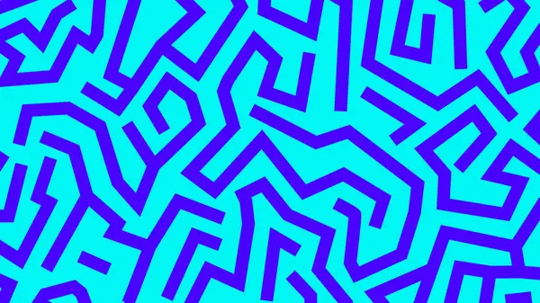 Parlak mavi bir yüzey üzerinde koyu mor labirent benzeri şekillere sahip serin tonlu dinamik düzen, enerjik, teknik veya gençlik odaklı görseller için ideal..