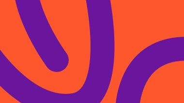 Kalın turuncu üzerinde zarif mor kıvrımlar. Yaratıcı projeler, teknolojik markalaşma ve karşıtlık içeren sanatsal altyapılar için ideal..