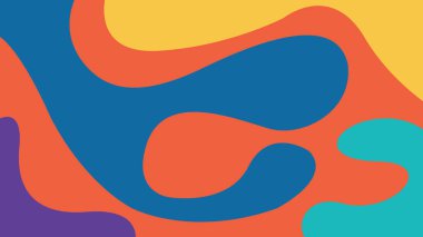 Menekşe üzerinde siyah ve beyaz geometrik şekiller olan soyut bir düzen. Teknoloji görselleri, grafik şablonları ve modern sanat için ideal.