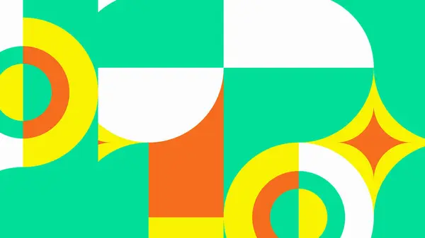 Çevre temalı markalaşma ve çağdaş dijital projeler için neşeli biçimli taze yeşil ve sarı minimalist bloklar.