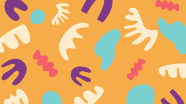 Siyah renkli kıvrımlı ve organik şekillerin neşeli göz sembolleriyle harmanlanması, grafik projelere cazibe ve eğlence katıyor..