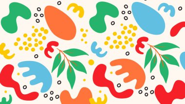 Bitki elementleri ve canlı kabarcıkları olan organik ve anlamlı soyut formlar. Canlı projeler için cesur ve yaratıcı bir arka plan..