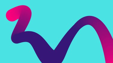 Yumuşak sarı arka planda parlak pembe ve turuncu gradyan vuruşu. Yaratıcı medya ve arka planlar için göz alıcı soyut tasarım.