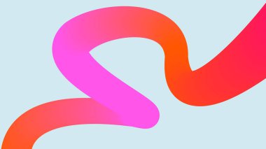 Dijital projeler için dinamik ve canlı bir zemin sunan, açık mavi üzerinde sıcak tonlarda soyut döngüler ve akan vuruşlar.