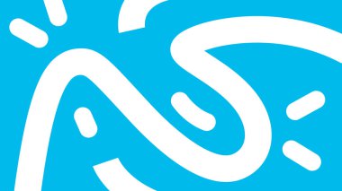 Mavi üzerine beyaz organik çizgiler olan soyut bir tasarım. Yaratıcı markalaşma, web tasarımı ve çağdaş sanatsal görseller için ideal.