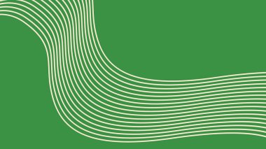 Yumuşak ışık çizgilerinin, kalın yeşil bir zemin üzerinde dalga şekilleri oluşturduğu, sakin ve görsel ritmi ifade eden en az soyut çizim.