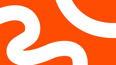 Turuncuya vuran soyut beyaz dalgalı şekiller. Marka elementleri, modern uçucular ya da kalın dijital kompozisyonlar için mükemmel..