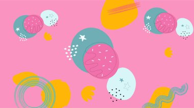 Renkli çöreklerle, oklavalarla, ekmek ve un çuvallarıyla dolu bej bir fırın tezgahı. Yumuşak bir mutfak kompozisyonunda dizilmiş..