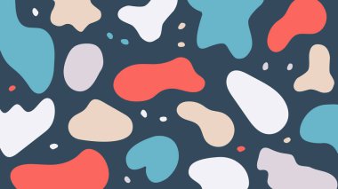 Kırmızı, beyaz, bej ve pastel şekilli eğlenceli ve sanatsal bir donanma geçmişi var. Cesur görsel içerik ve yaratıcı uygulamalar için ideal.