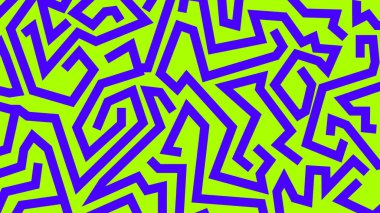 Yüksek enerjili arka plan, parlak sarı üzerine koyu mor çizgi sanatı içeriyor, genç markalaşması, posterler ya da dinamik dijital kompozisyonlar için mükemmel..