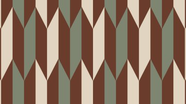 Klasik yüzyılın ortalarında kullanılmak üzere retro renk bloklarında uzun dikey çizgili şekiller.