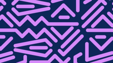 Koyu mavi üzerinde koyu pembe kıvrımlı şekilleri olan kusursuz soyut tasarım. Dijital kullanım, retro temalar veya görsel markalaşma için modern ve sanatsal kompozisyon.