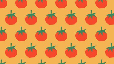 Sıcak turuncu arka planda yeşil başlıklı koyu mor patlıcanlar vejetaryen kavramları ve Akdeniz temalı tasarımlar için idealdir..