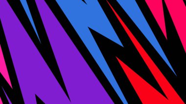 Mor, turuncu ve deniz mavisi çizgileriyle soyut bir arkaplan. Cesur geometrik tasarım posterler, dijital sanat eserleri ve enerjik görseller için mükemmeldir..
