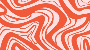 Parlak pembe dalgalı soyut çizgiler yumuşak bir tuval üzerinde akar, posterler, giyim ve yaratıcı medya için mükemmel bir geçmişe dönük tasarım sunar..