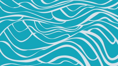 Zarif beyaz dalgalı çizgilerle parlak arkaplan sakin denizleri ve minimum su hareketini sembolize ediyor