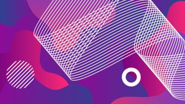 Mor ve pembe soyut arkaplan, geometrik akan beyaz çizgiler. Modern teknoloji görselleri için göz alıcı tasarım.